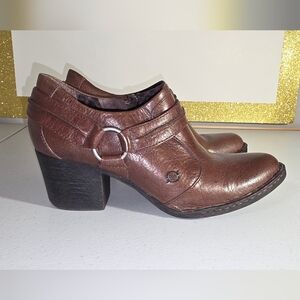 B.o.c. Born Concept Cole O-ring Harness Bootie Dark Brown Leather Ankle Boots